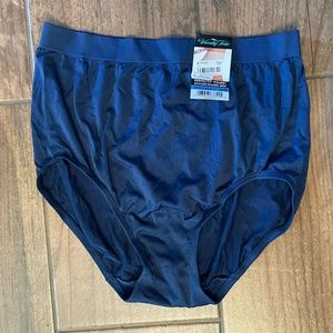 NEW Vanity Fair Timeless Tailored Brief Panty Blue Size 8/9 Large Women Ladies